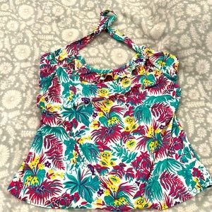 Freya tankini top. 36G. Underwire with bra hook closure. No padding.